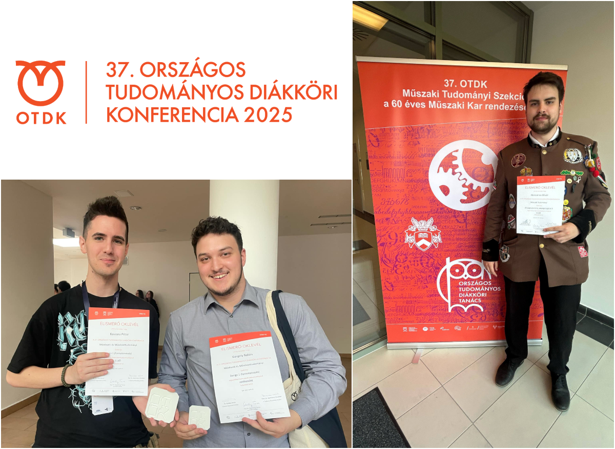 Kiváló eredményeket értek el hallgatóink a 37. OTDK-n